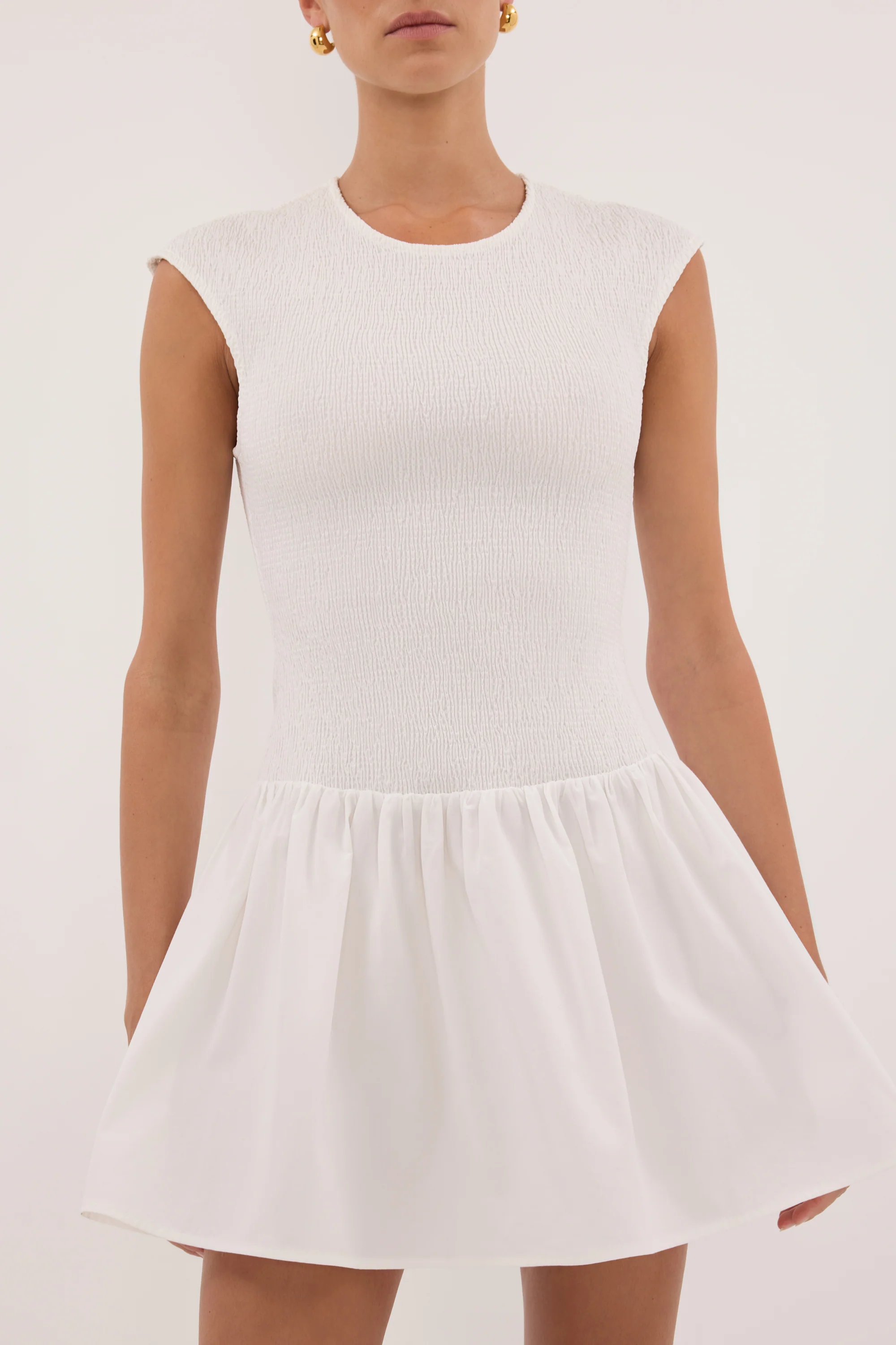RUBI WHITE COTTON MINI DRESS - Image 5