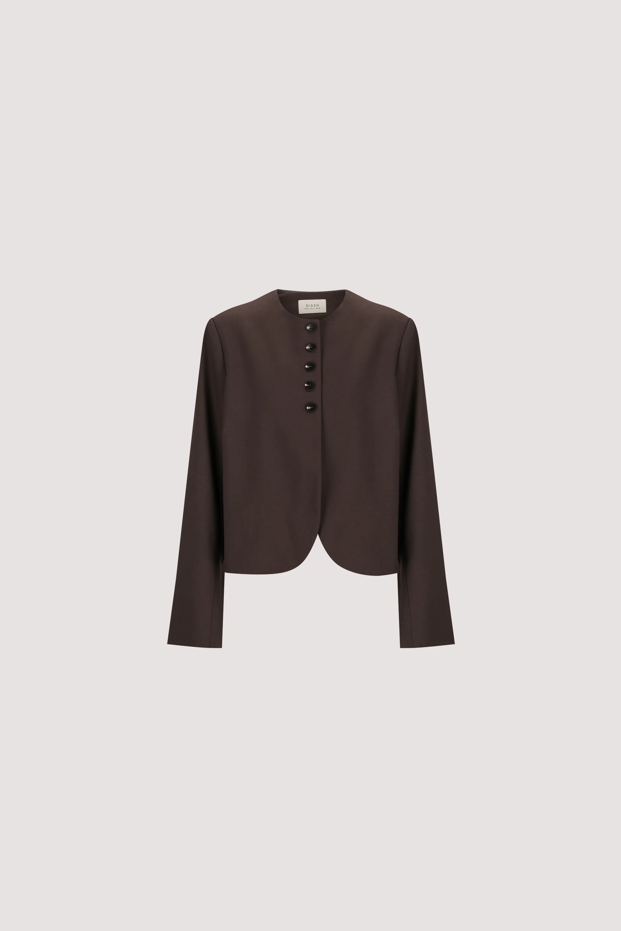 RYAN BITTER CHOC OVERSIZED CROPPED BLAZER - Image 5