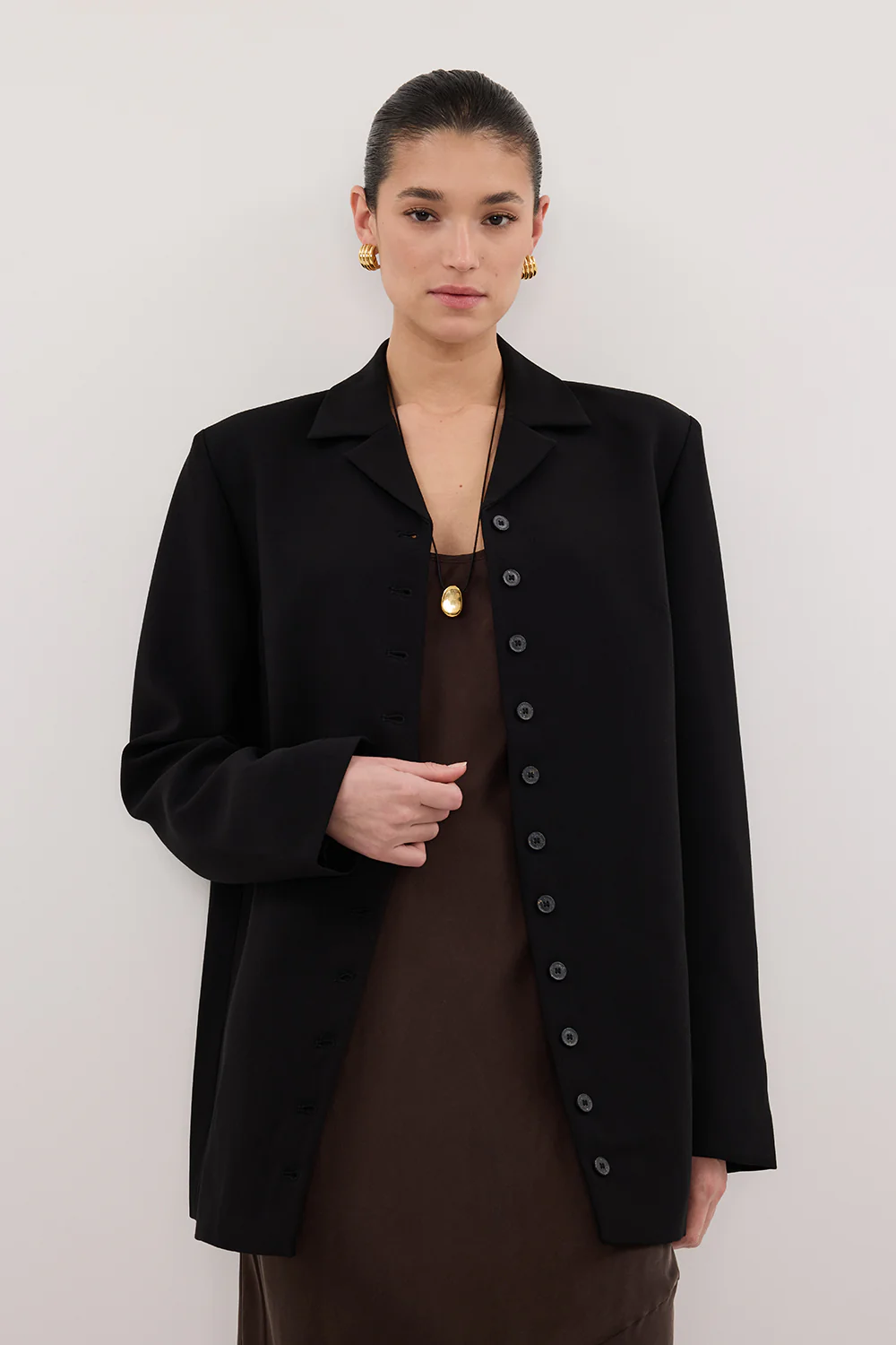 RYKER BLACK OVERSIZED BLAZER - Image 2