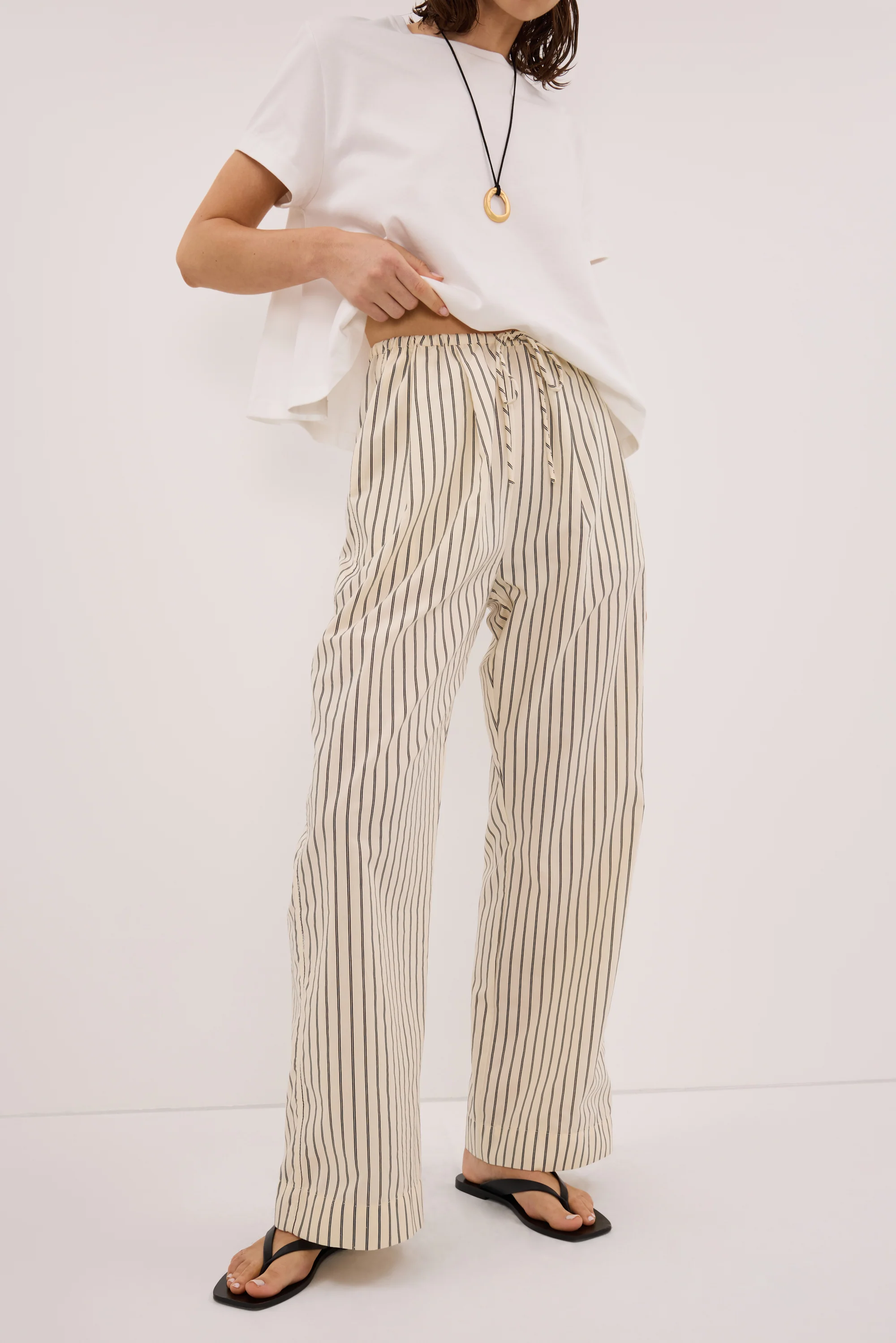 SABLE CREAM SILK BLEND PANT - Image 2