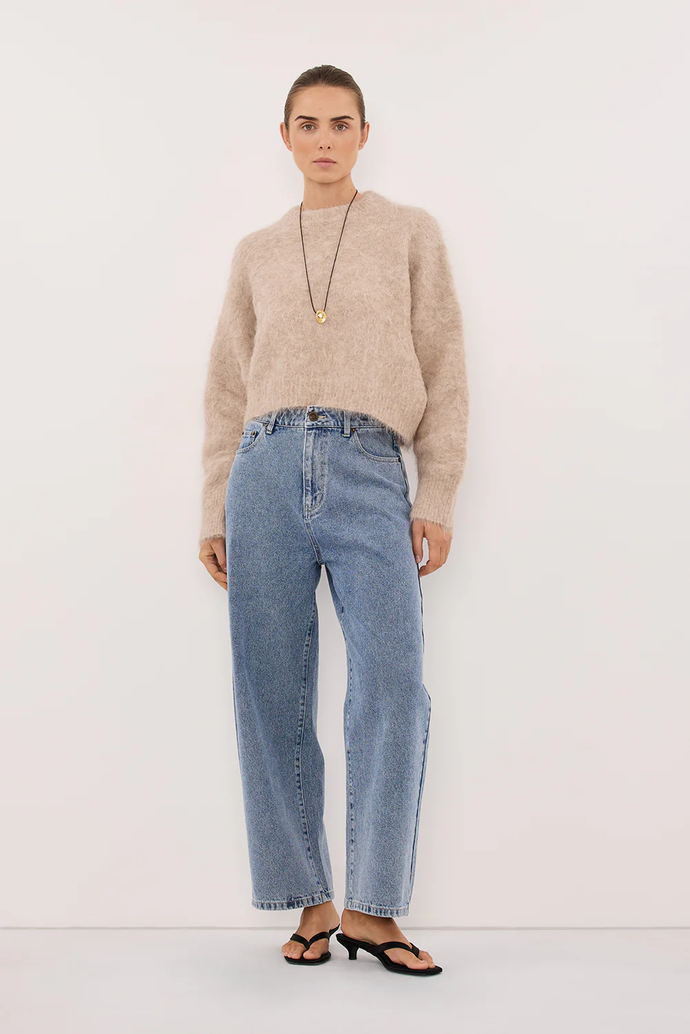 SALMA OAT TUCK SLEEVE JUMPER