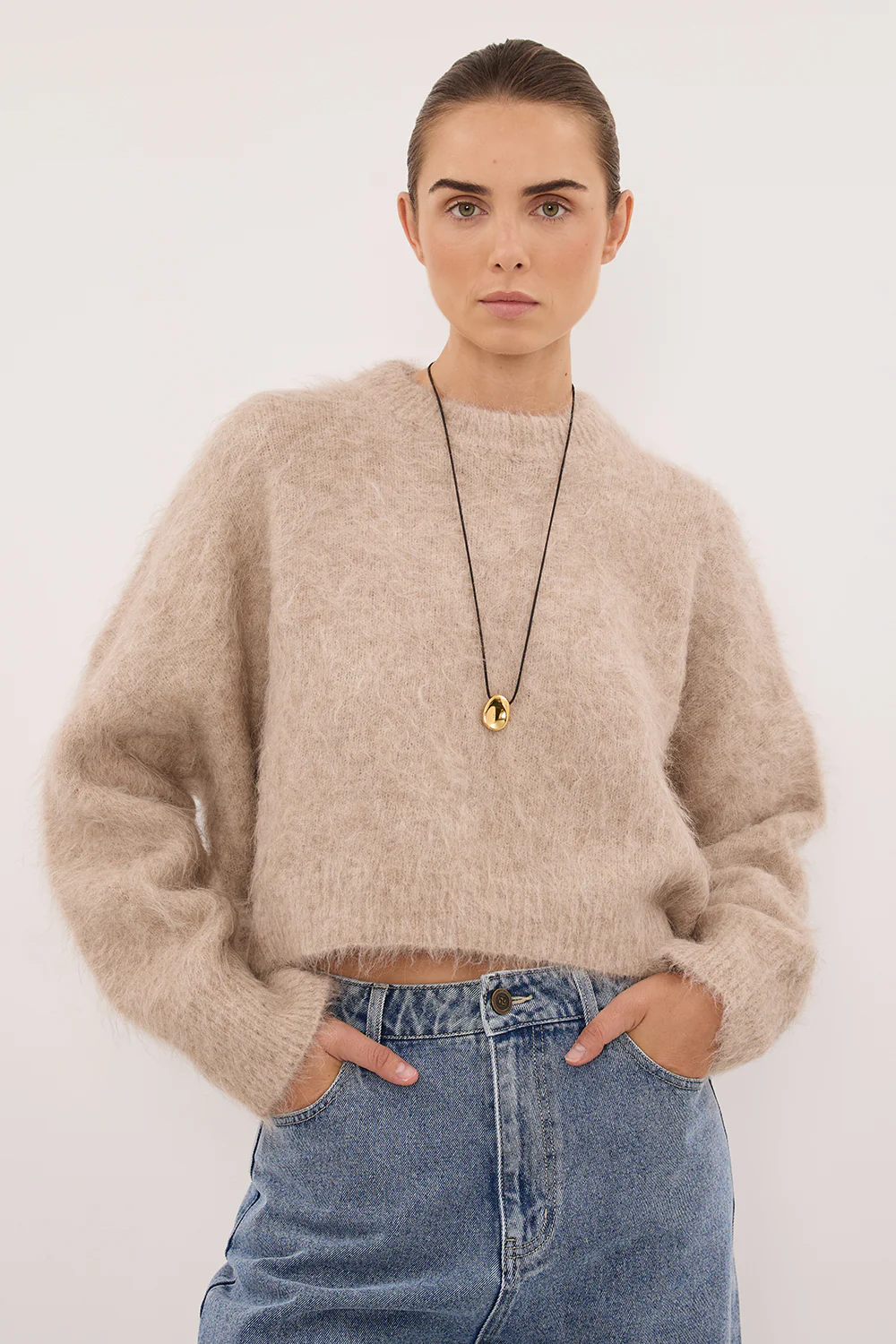SALMA OAT TUCK SLEEVE JUMPER - Image 2