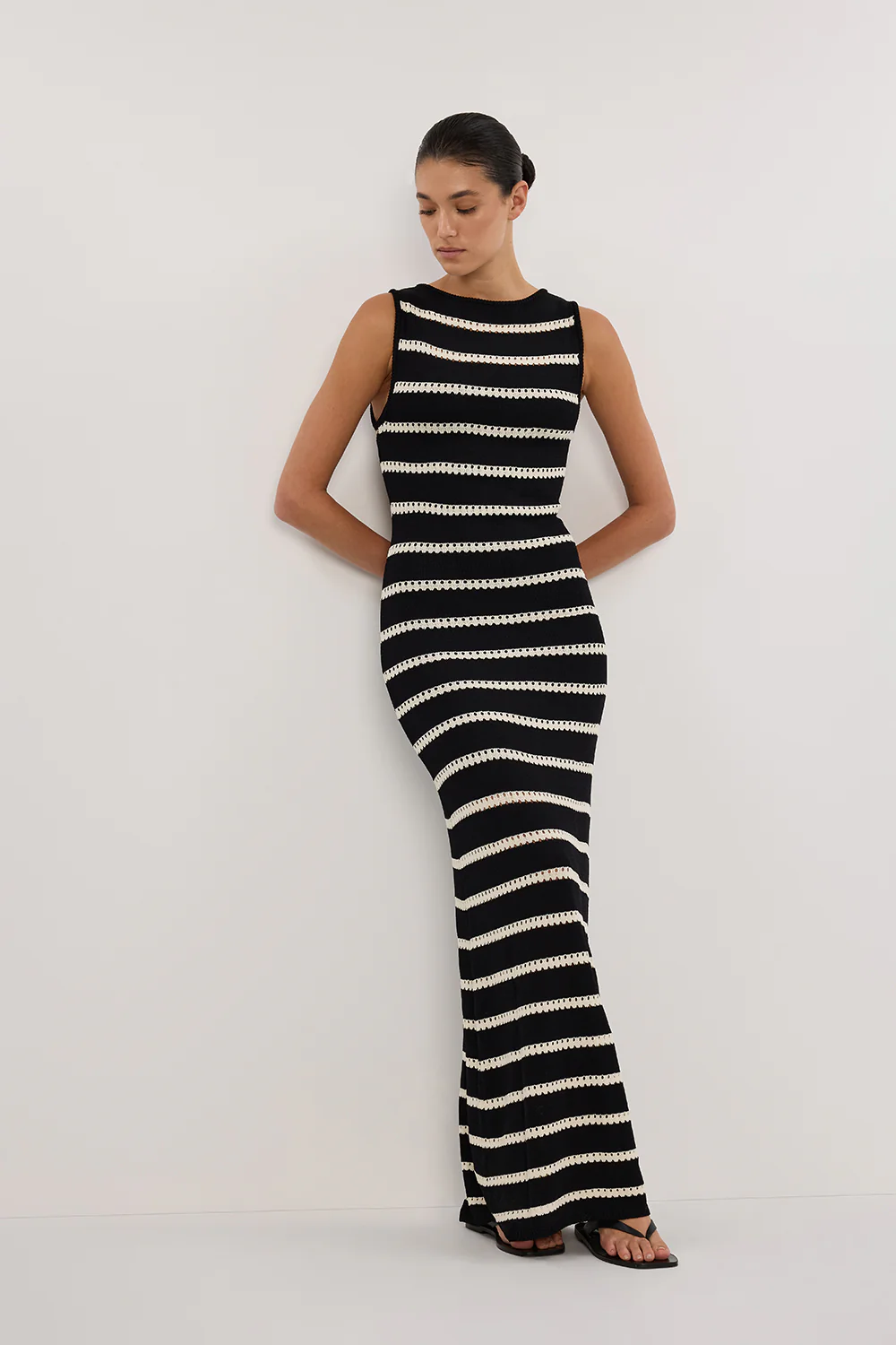 SAM STRIPE BOAT NECK MAXI DRESS - Image 2
