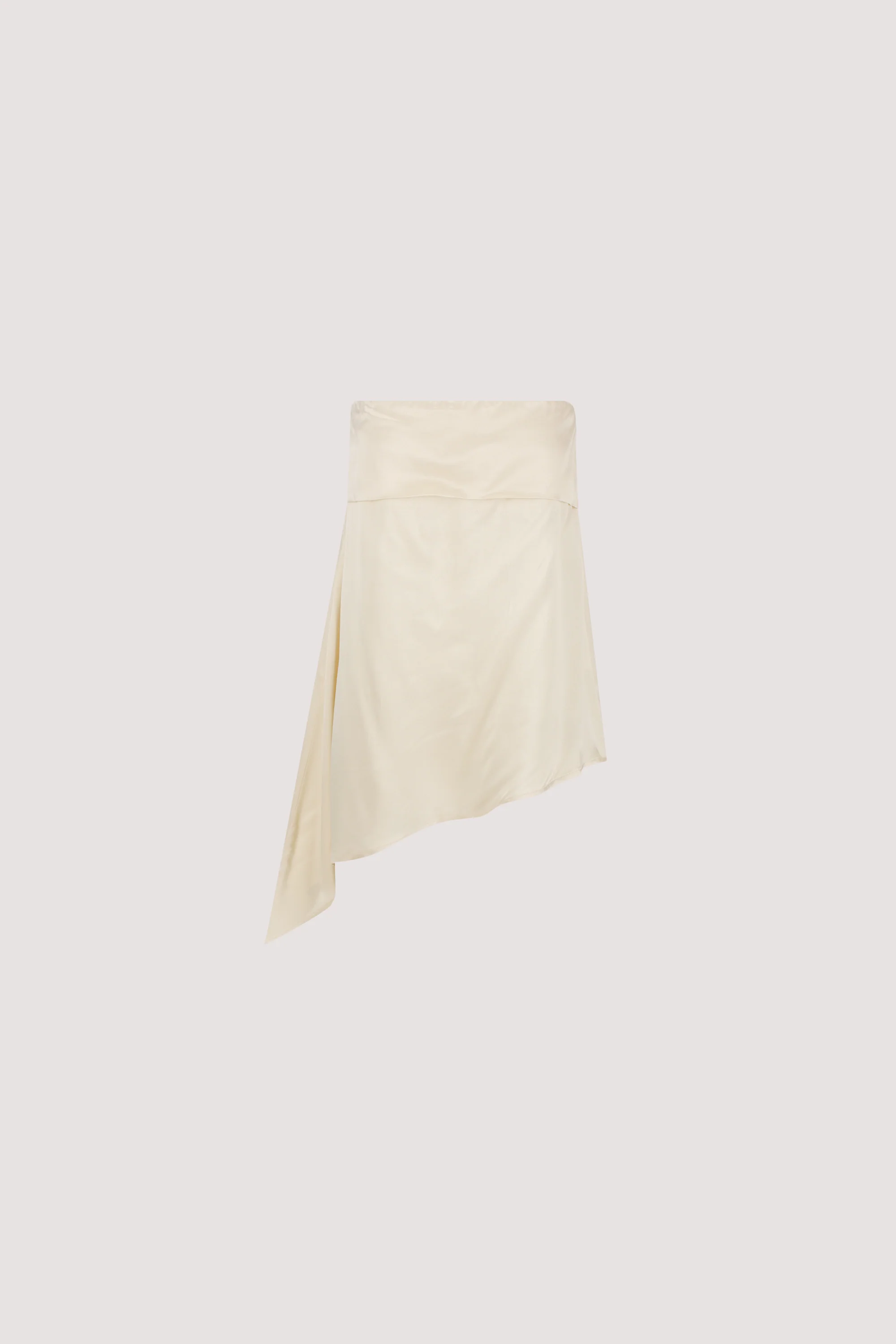 SANDER CREAM STRAPLESS SATIN TOP - Image 6
