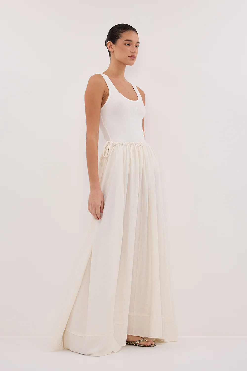 SHANIYA CREAM MARLE BOHO MAXI SKIRT - Image 3
