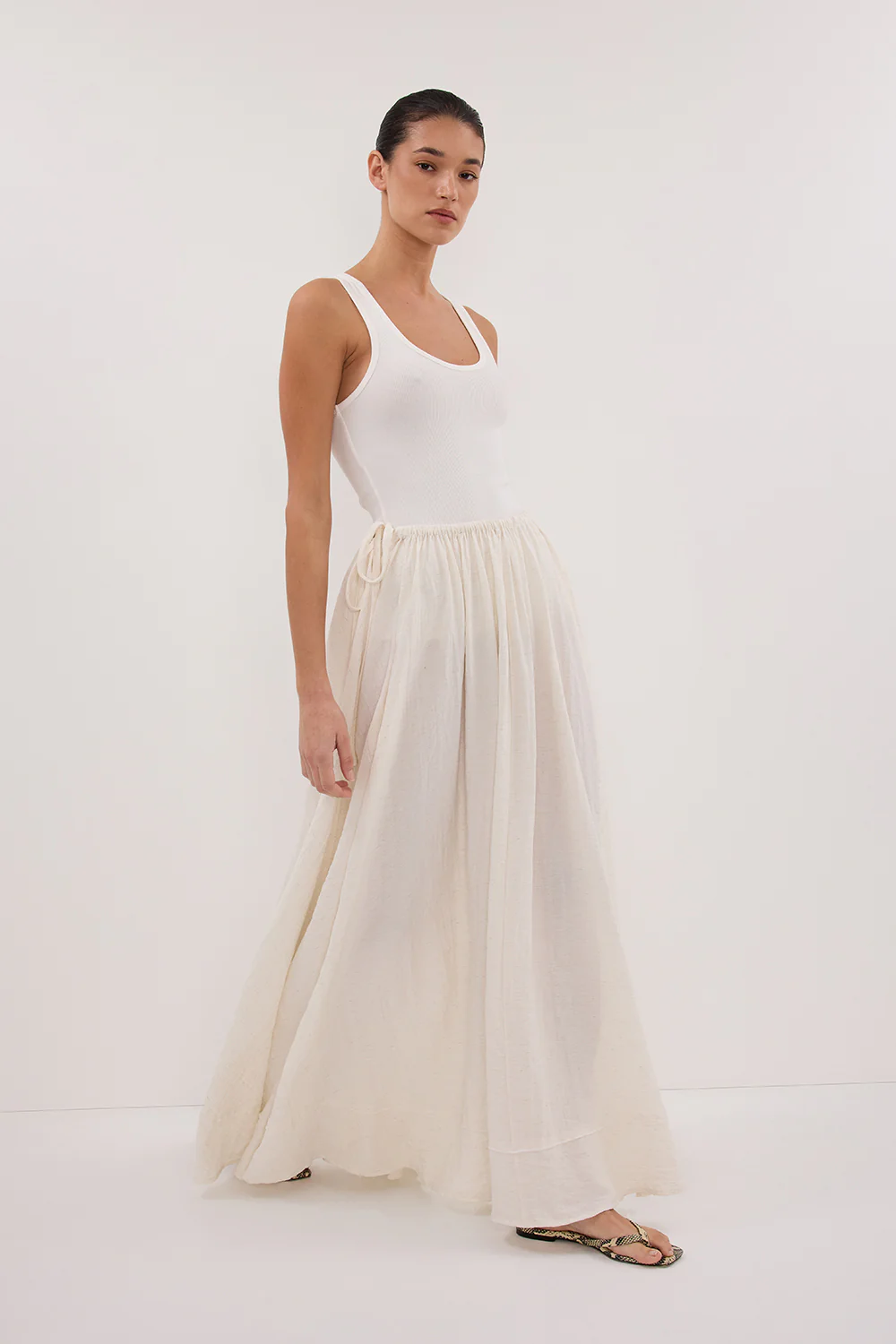 SHANIYA CREAM MARLE BOHO MAXI SKIRT - Image 6