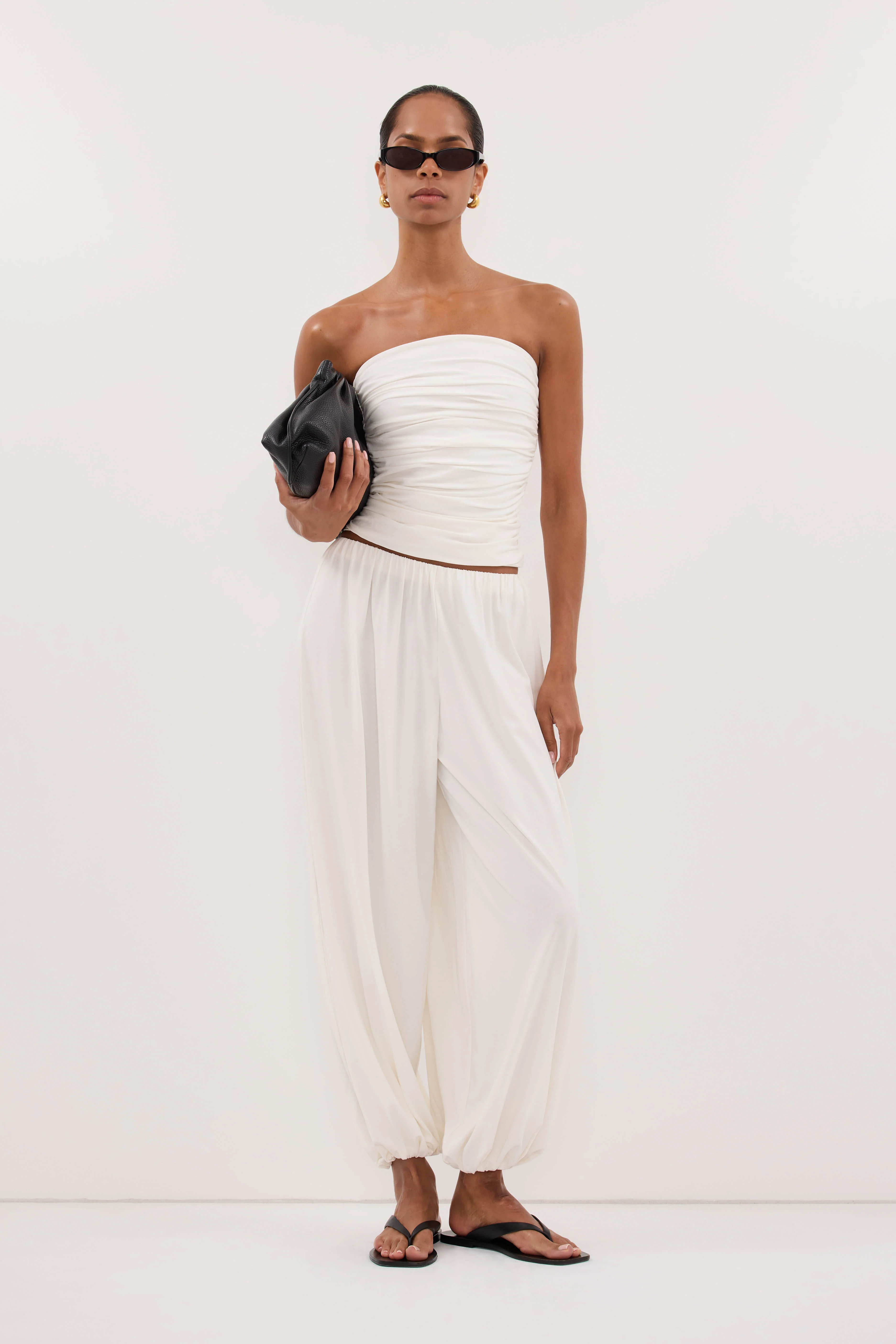 SHARI OFF WHITE MODAL BALLOON PANT