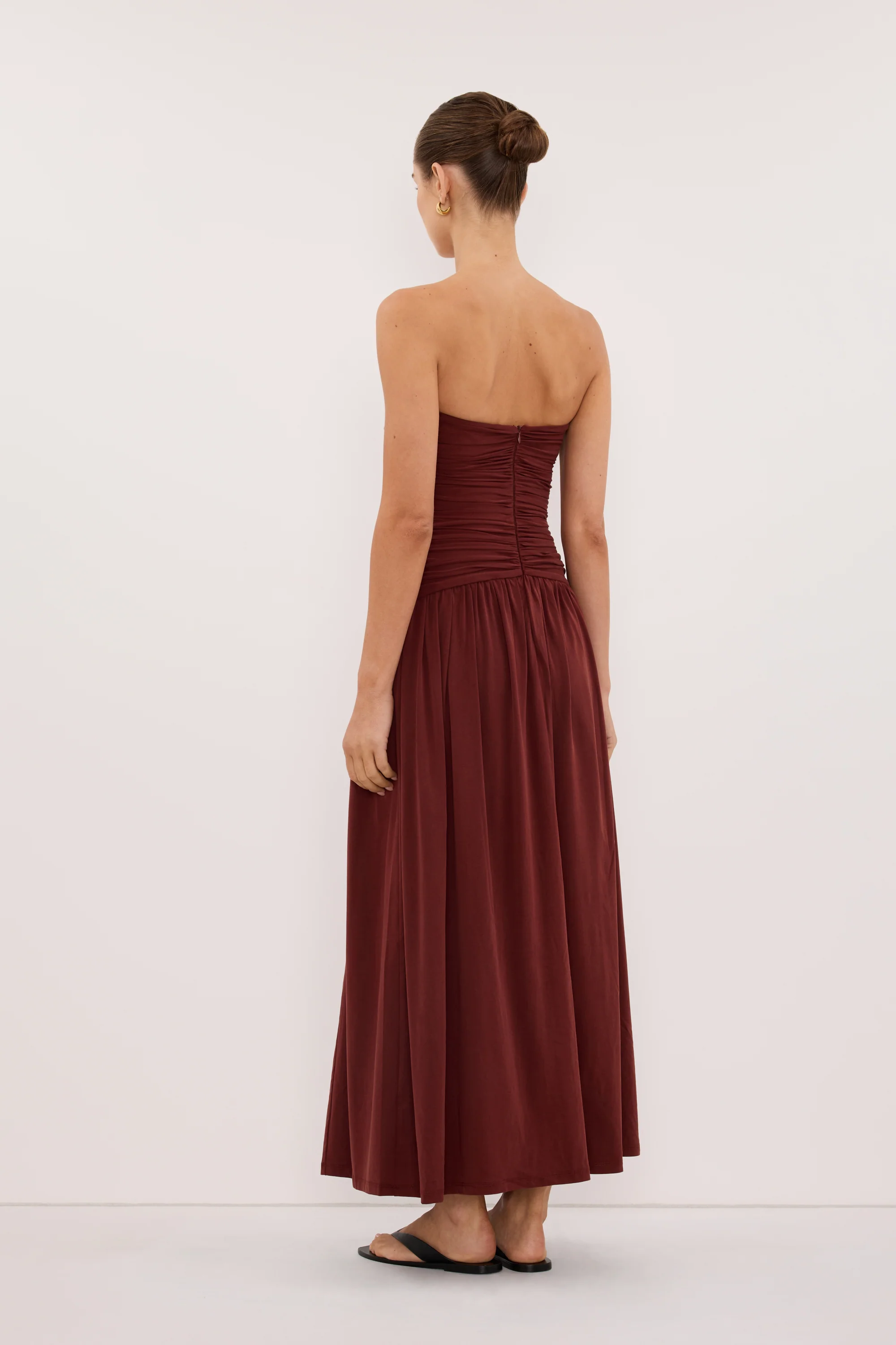 SHARI SAHARA STRAPLESS BANDEAU MIDI DRESS - Image 4