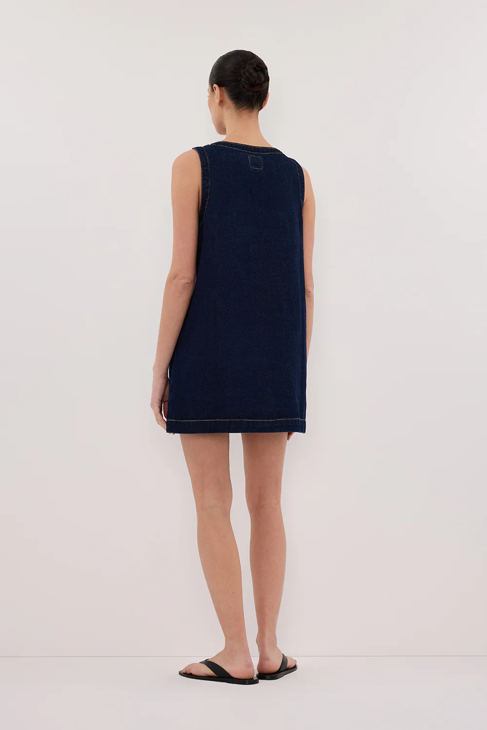 SHERI INDIGO DENIM MINI DRESS - Image 4