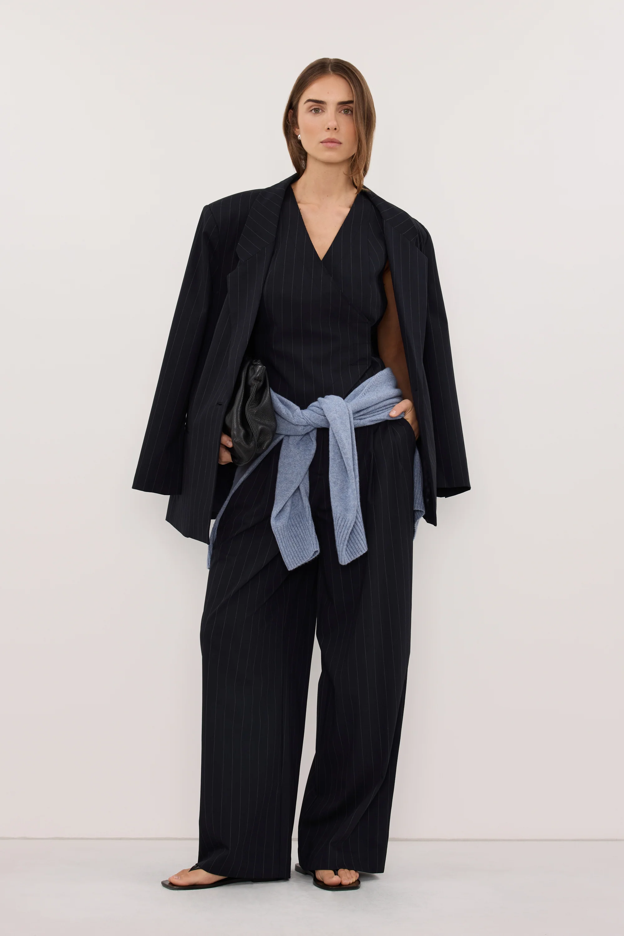 SIAN INK STRIPE TAILORED WIDE PANT - Image 6