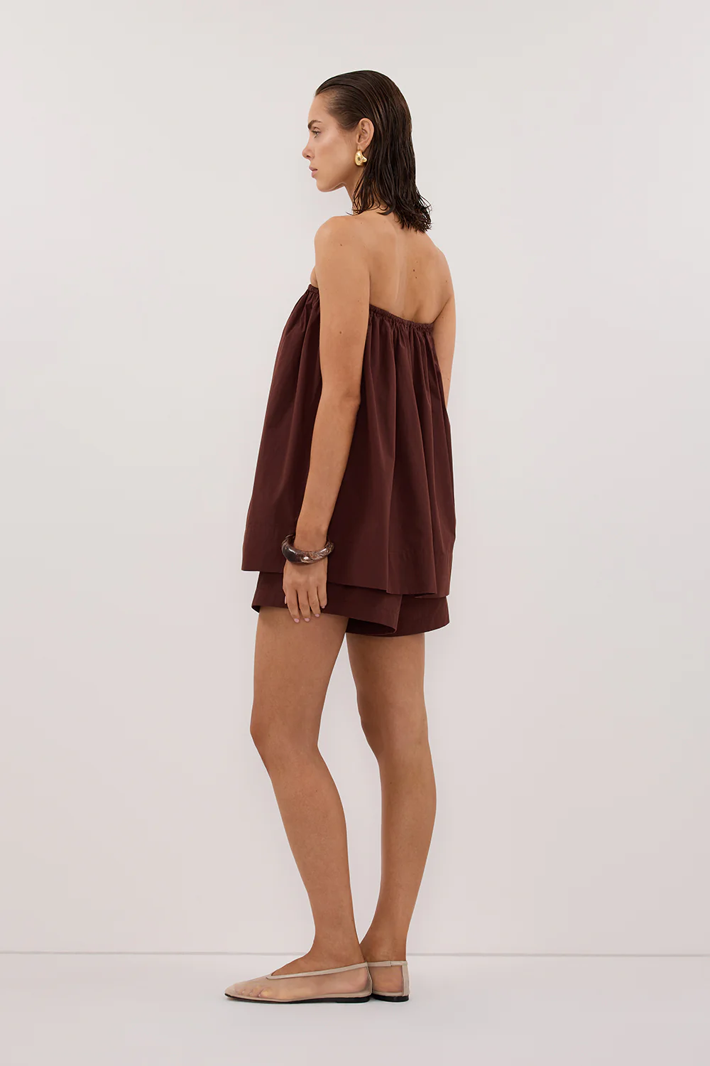 SOMMER CINNAMON POPLIN SHORT - Image 5