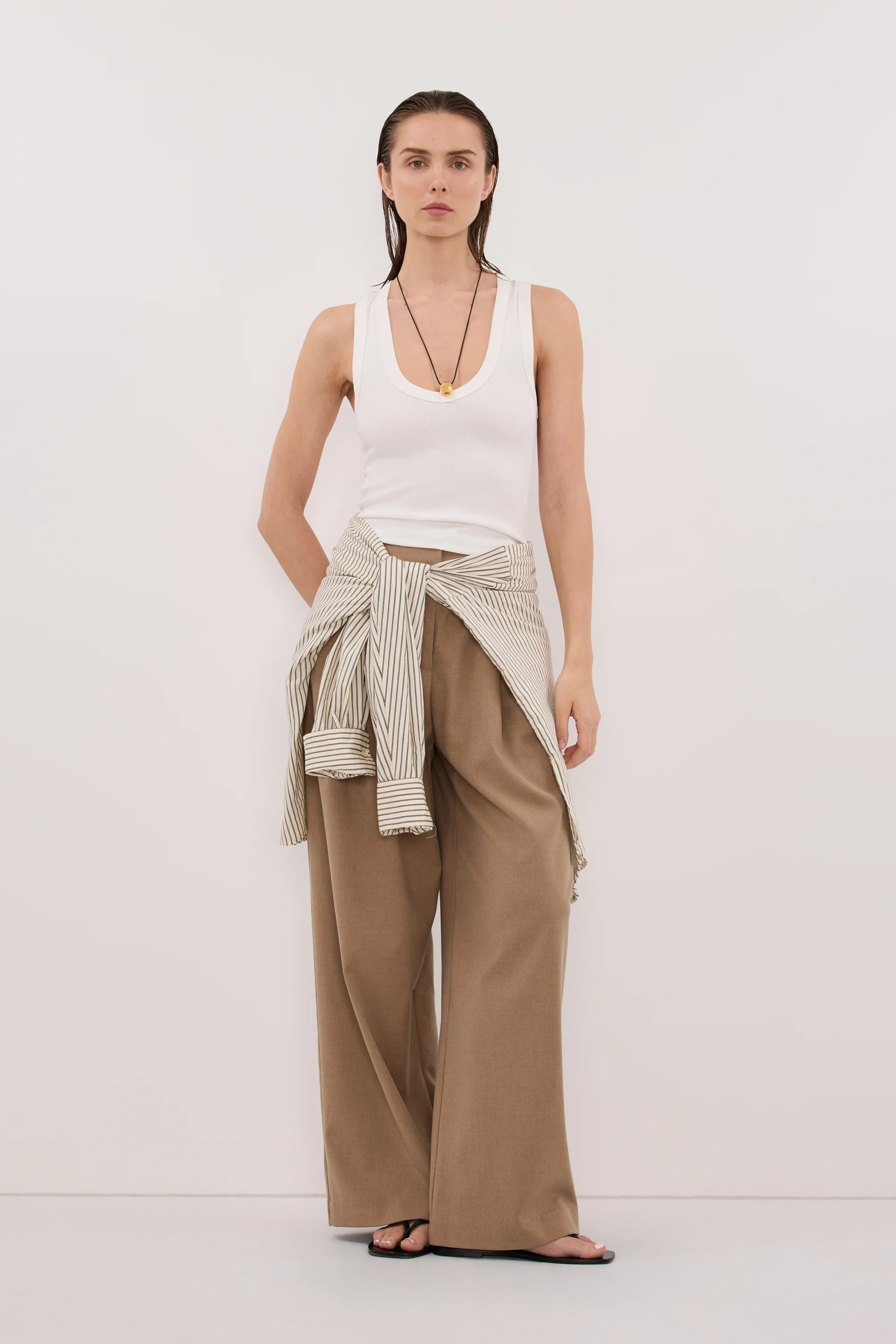 SORAYA TAN MARLE RELAXED TAILORED PANT