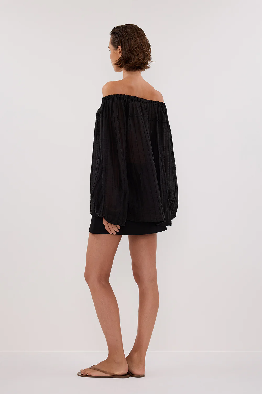 TAHITI BLACK LONG SLEEVE TOP - Image 4