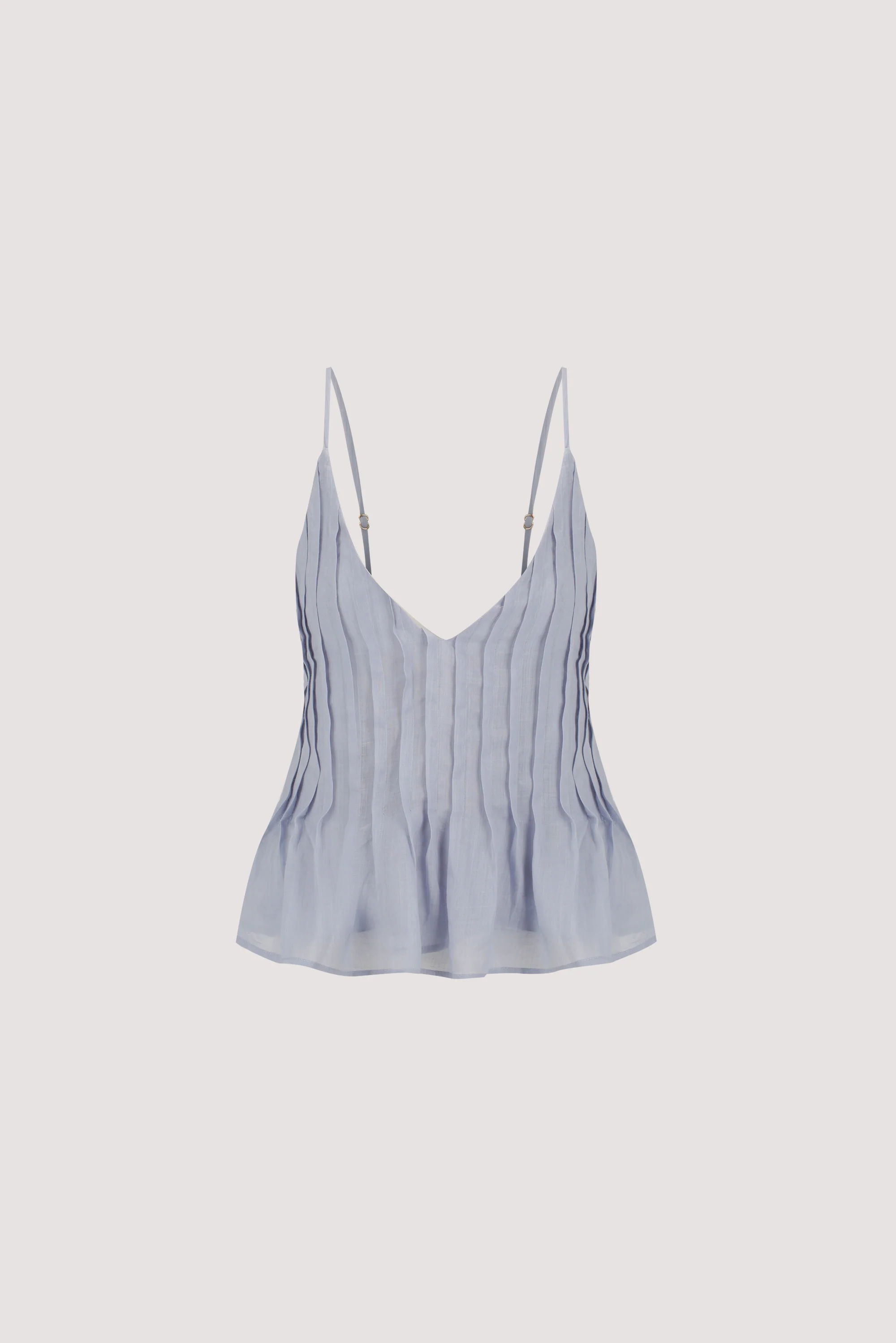 TAHLIA DUSTY BLUE RAMIE TOP - Image 8