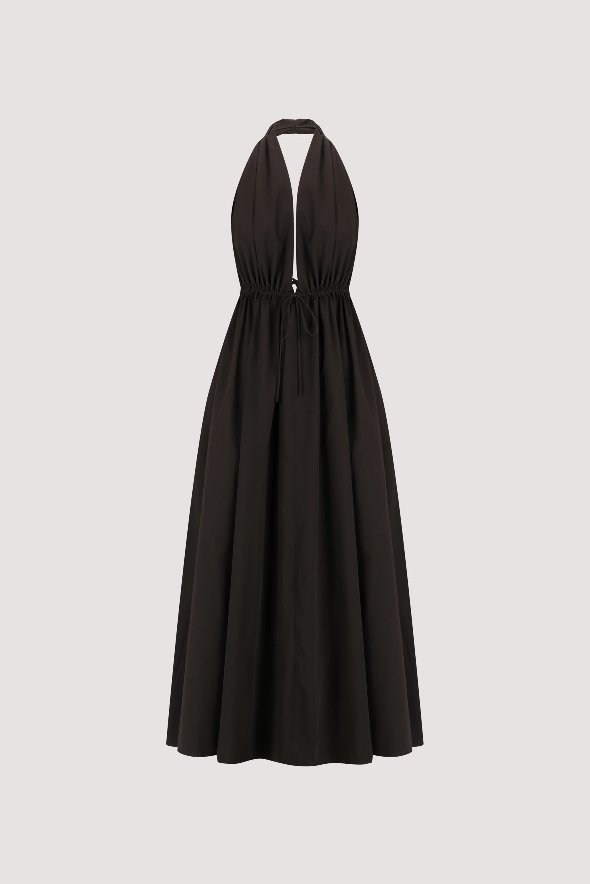 TAMMY BLACK SLEEVELESS COTTON MIDI DRESS - Image 7
