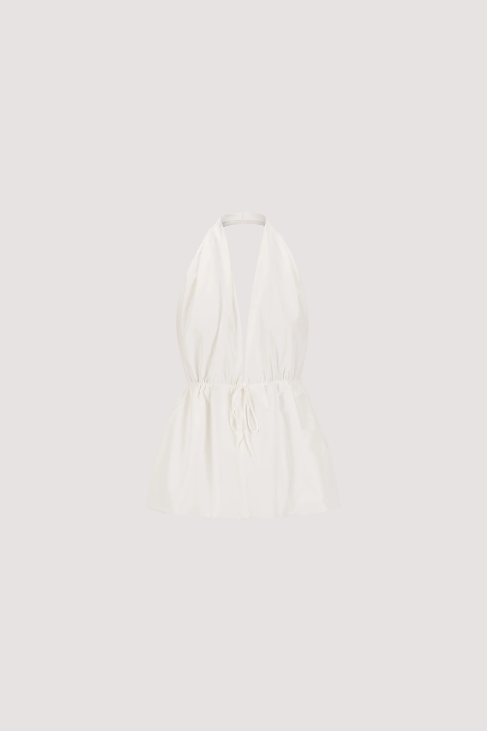 TAMMY WHITE SLEEVELESS COTTON HALTER TOP - Image 7
