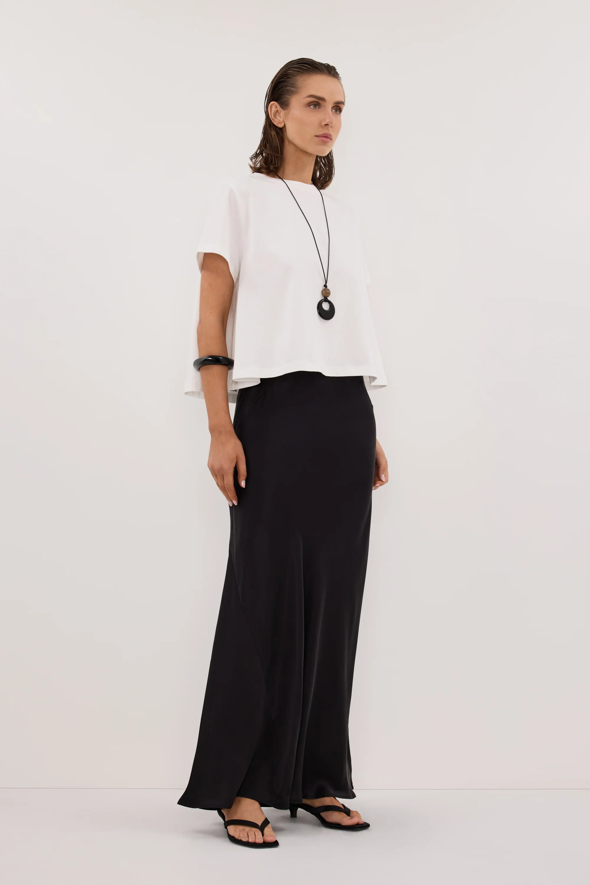 TATUM WHITE SHORT SLEEVE COTTON TEE - Image 3