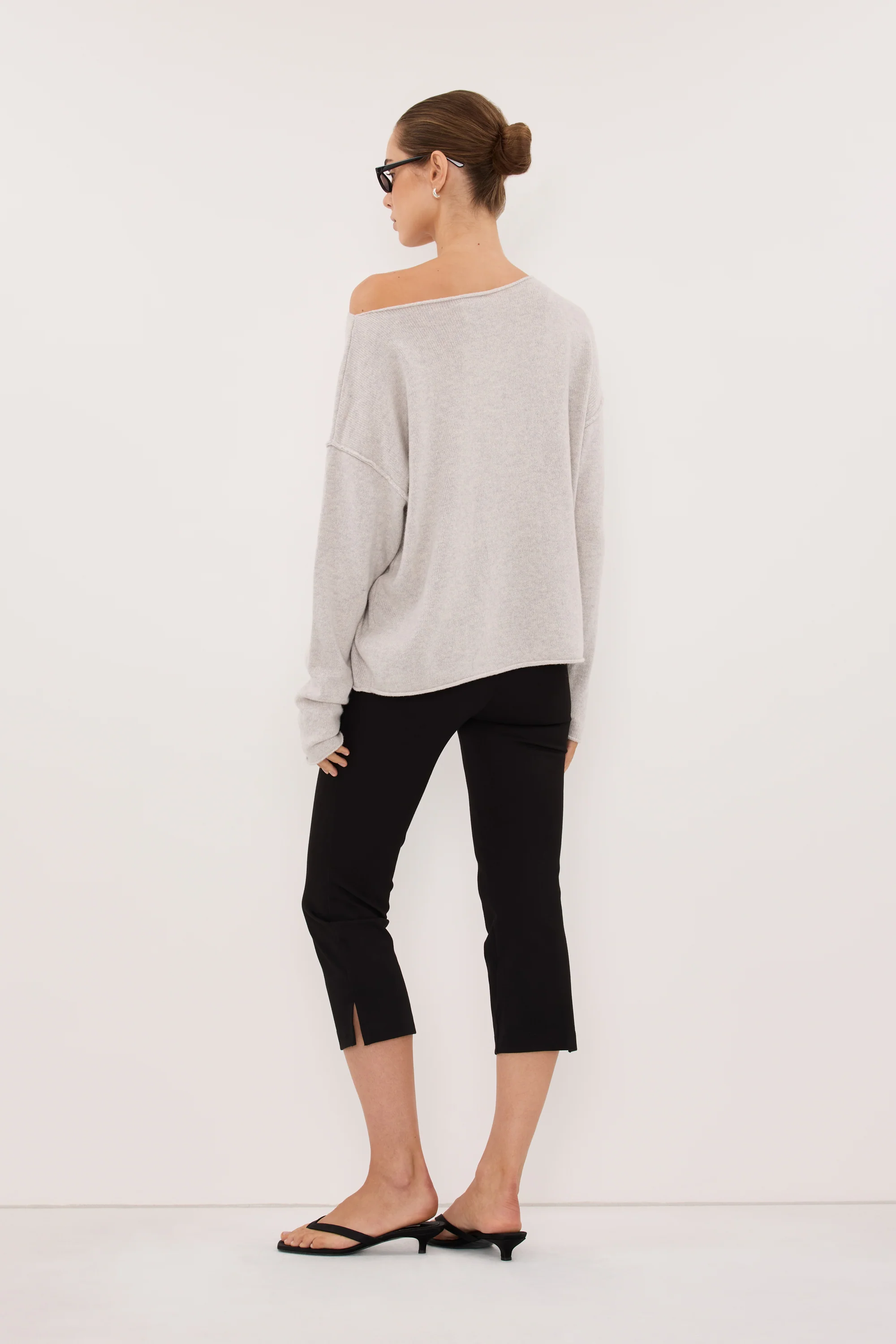 TESS SILVER BOATNECK KNIT JUMPER - Image 4