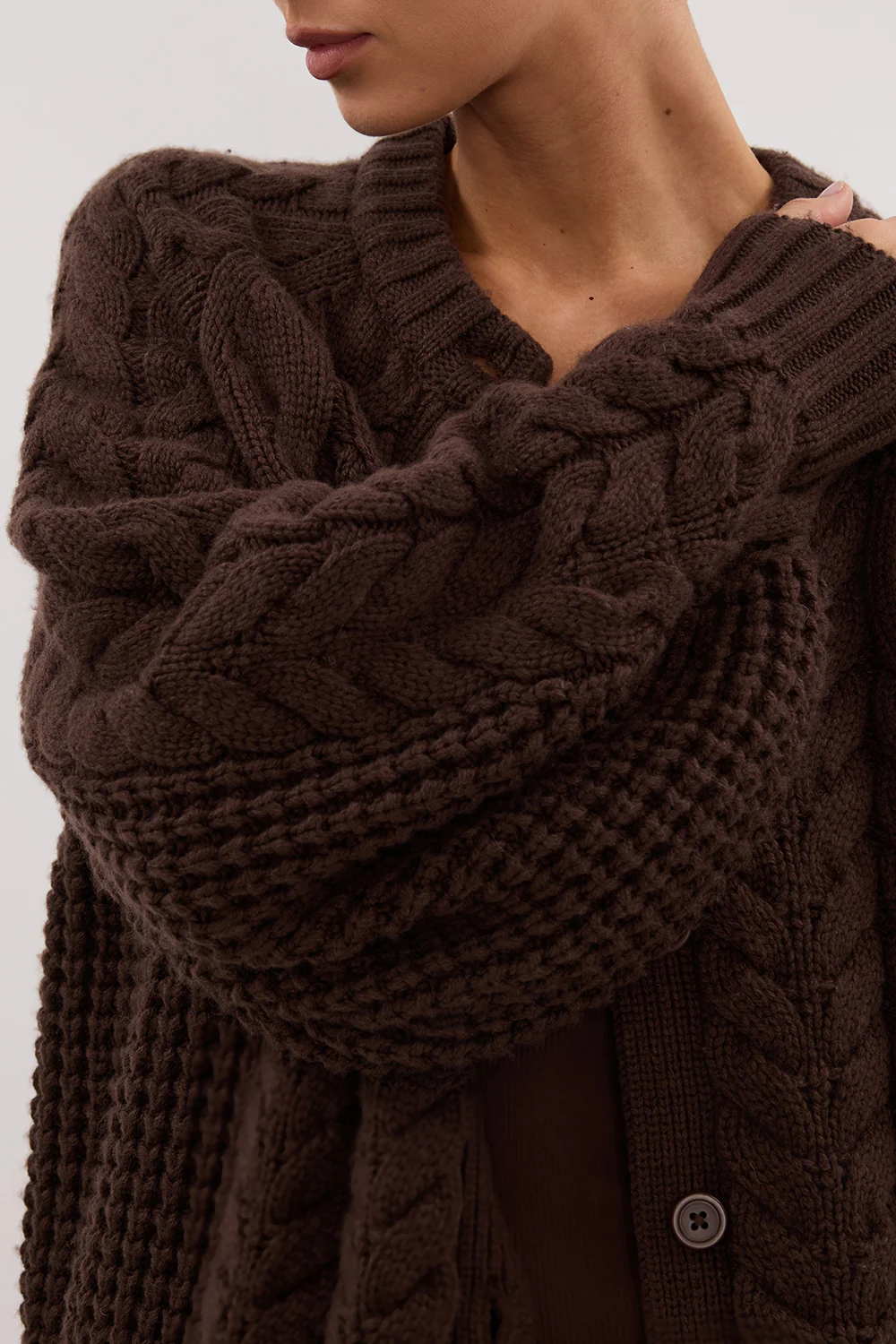 TOM CHOC CABLE KNIT CARDIGAN - Image 5