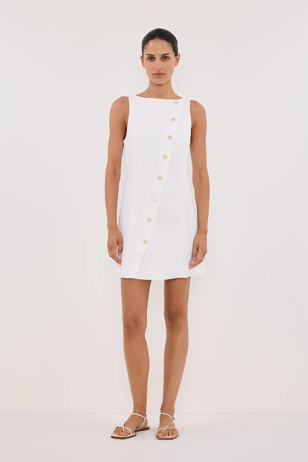 TOMMY WHITE LINEN MINI DRESS