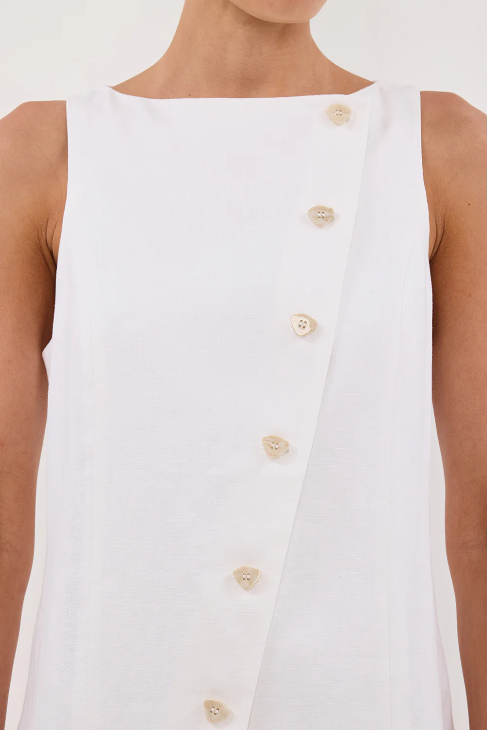 TOMMY WHITE LINEN MINI DRESS - Image 5