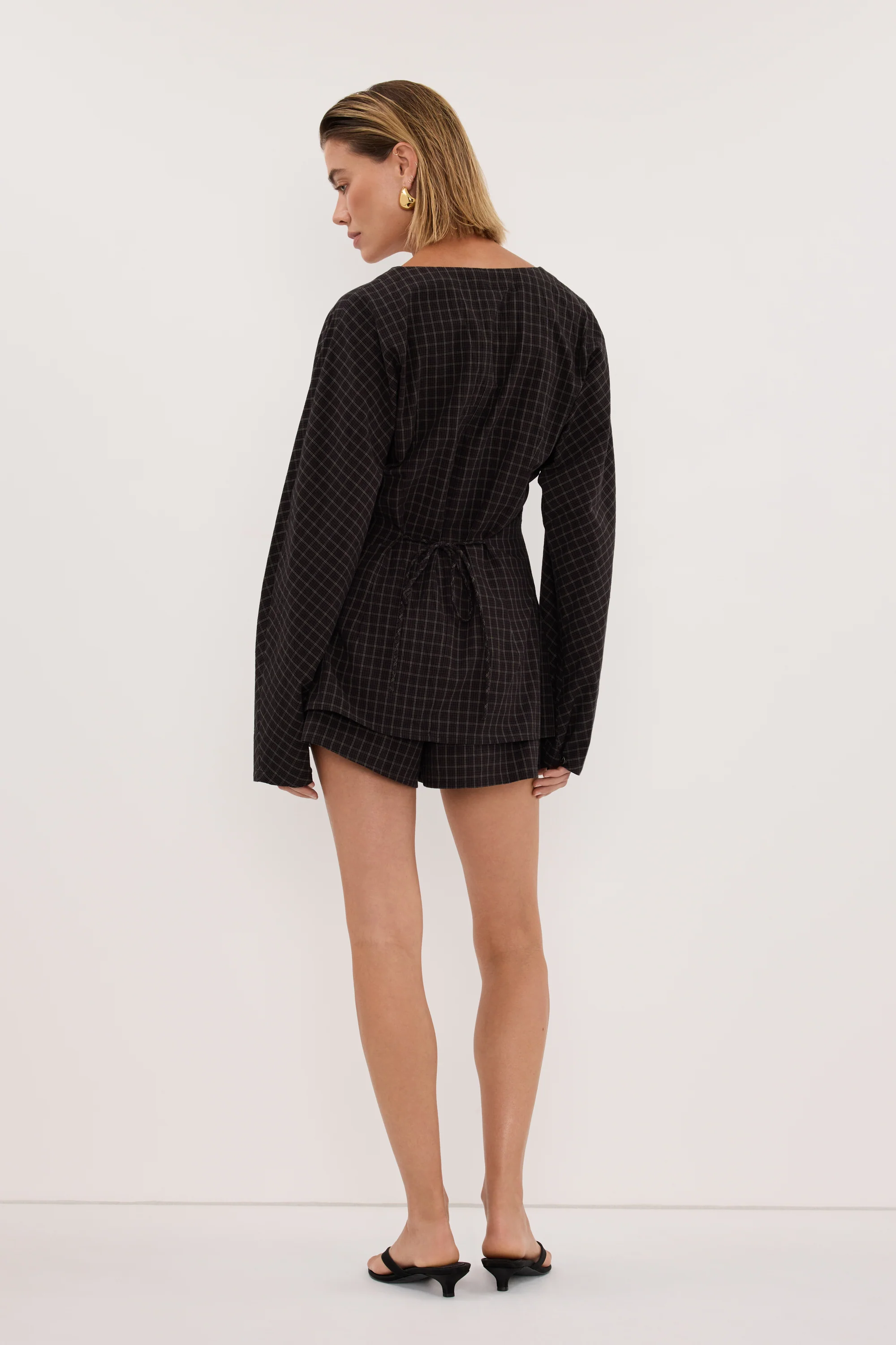 TOVA INK CHECK FITTED SHIRT - Image 10