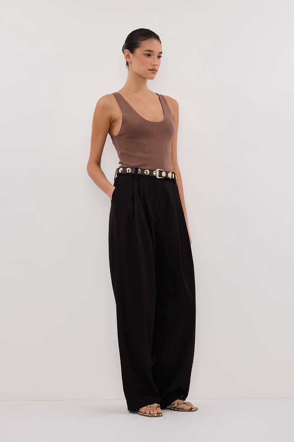TROY TAUPE KNIT TANK - Image 3