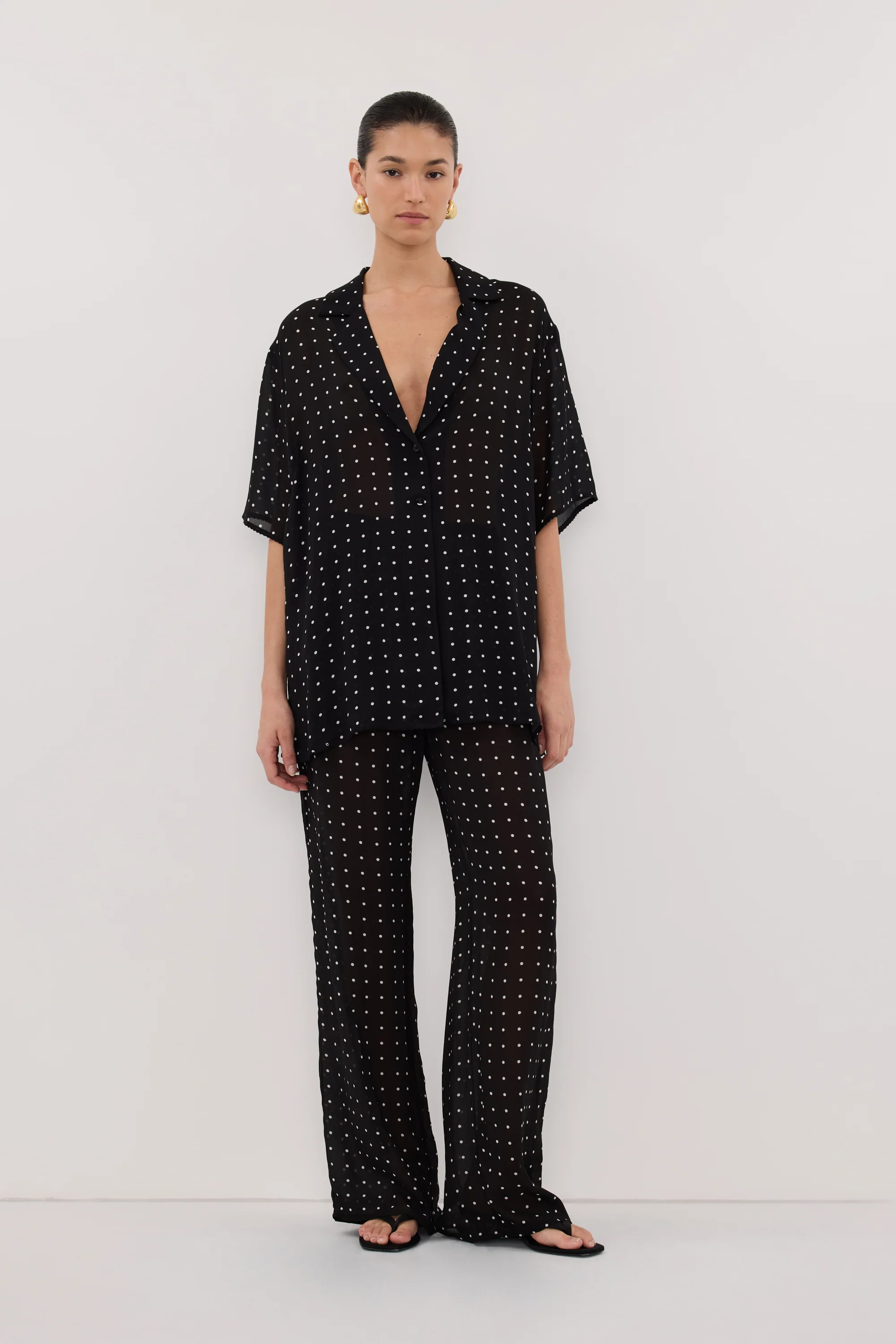 VANESSA BLACK SPOT PANT
