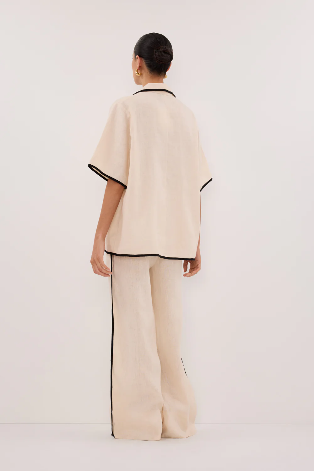 VON CREAM LINEN PANT - Image 4