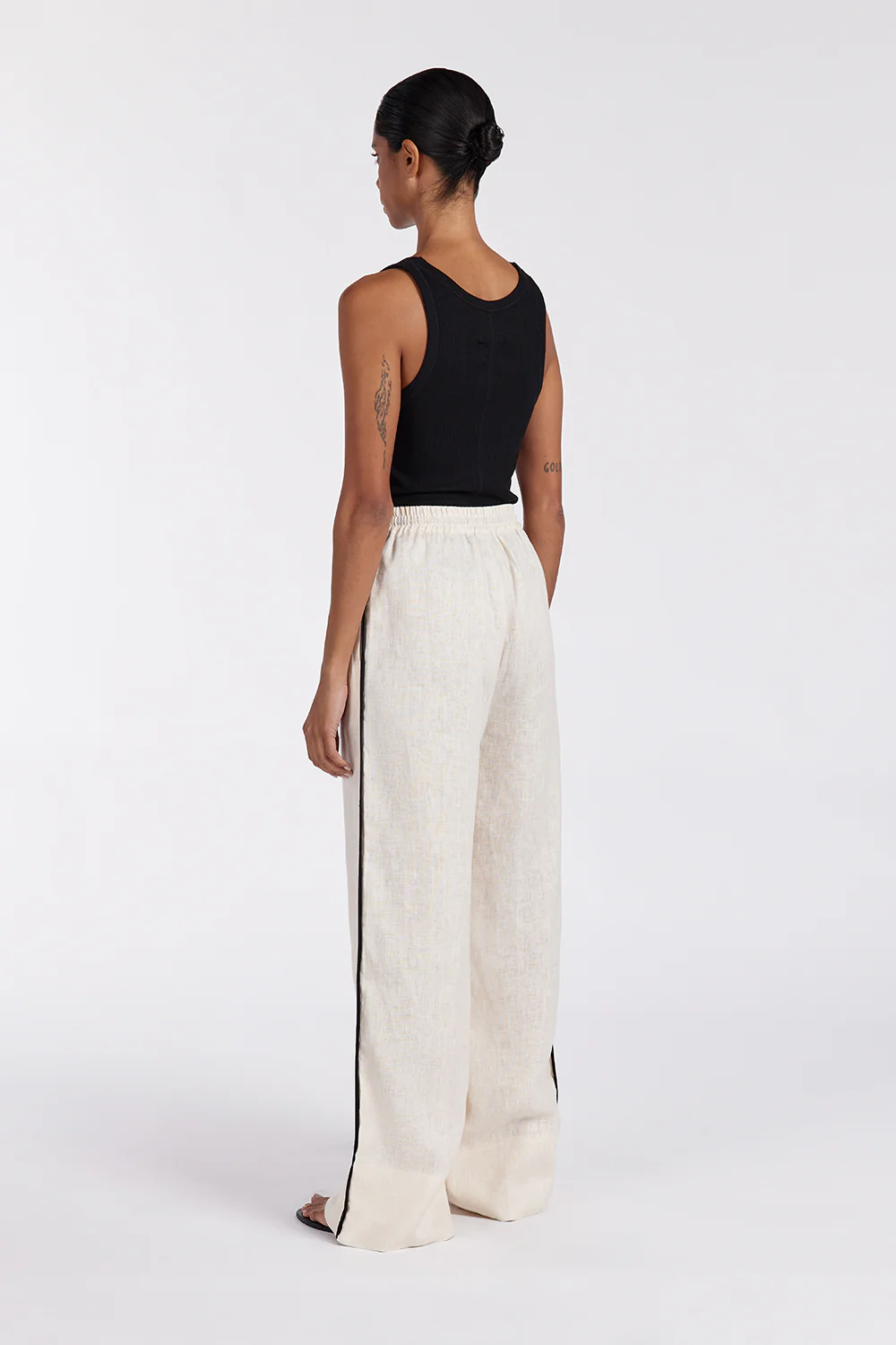 VON CREAM LINEN PANT - Image 7