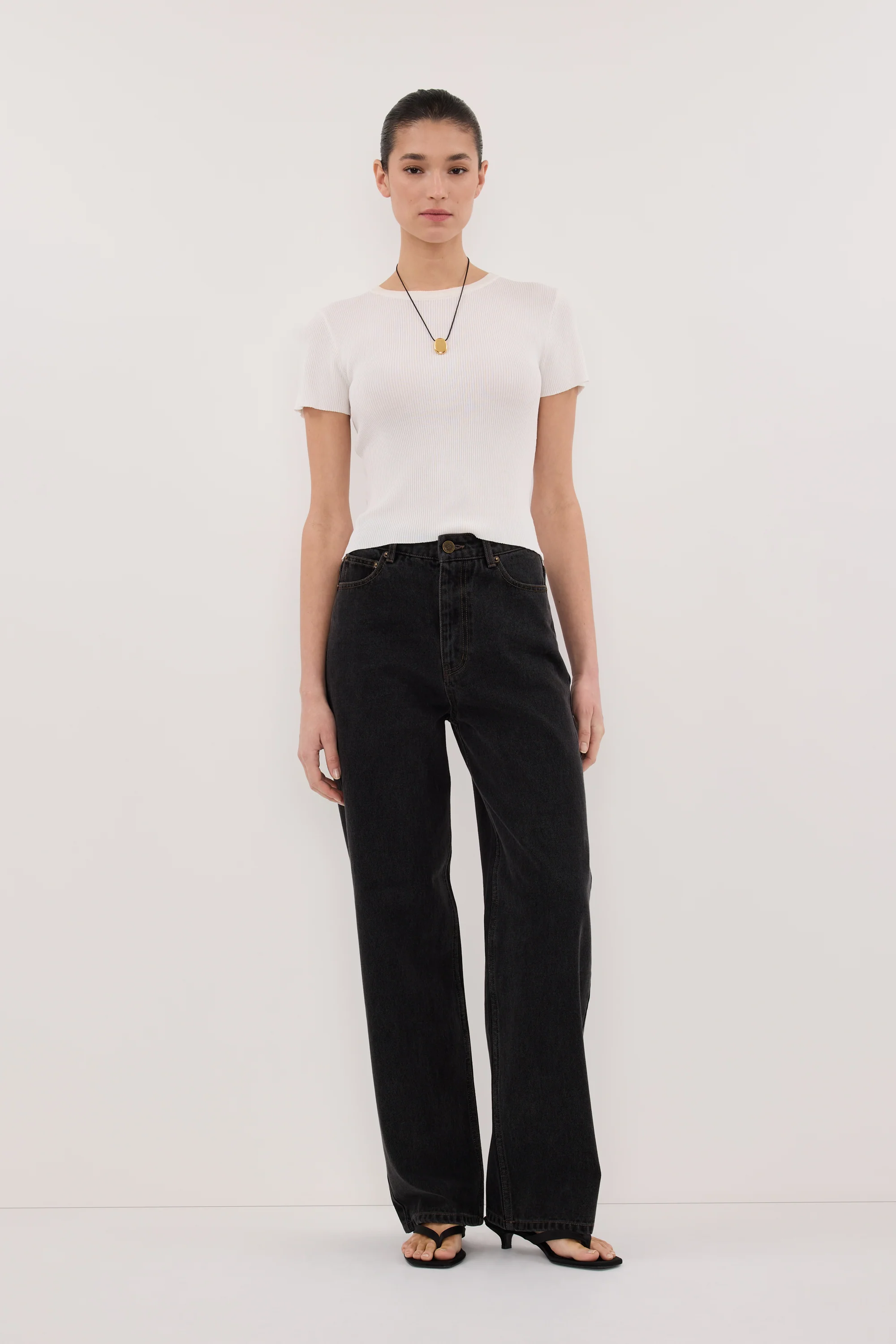 WESTIN BLACK RINSE TALL STRAIGHT JEAN