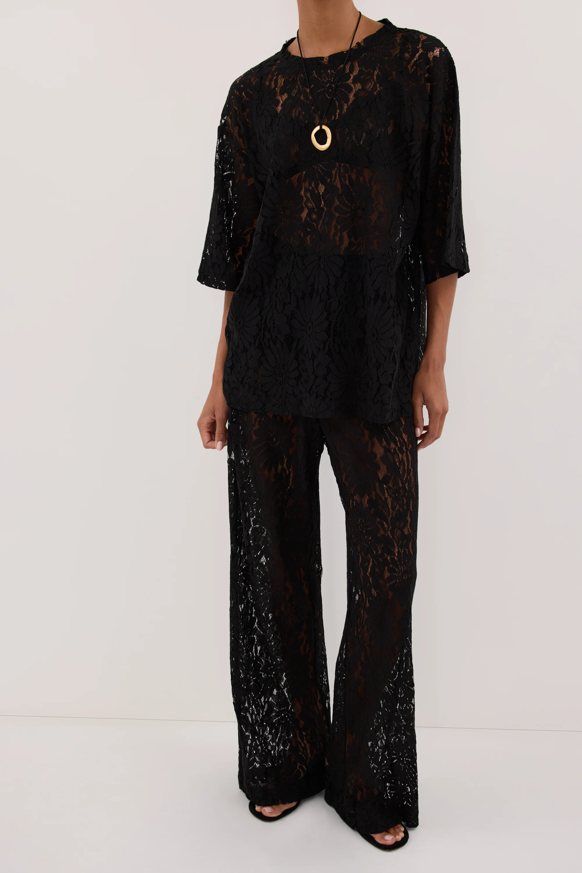 WILMA BLACK LACE PANT - Image 3