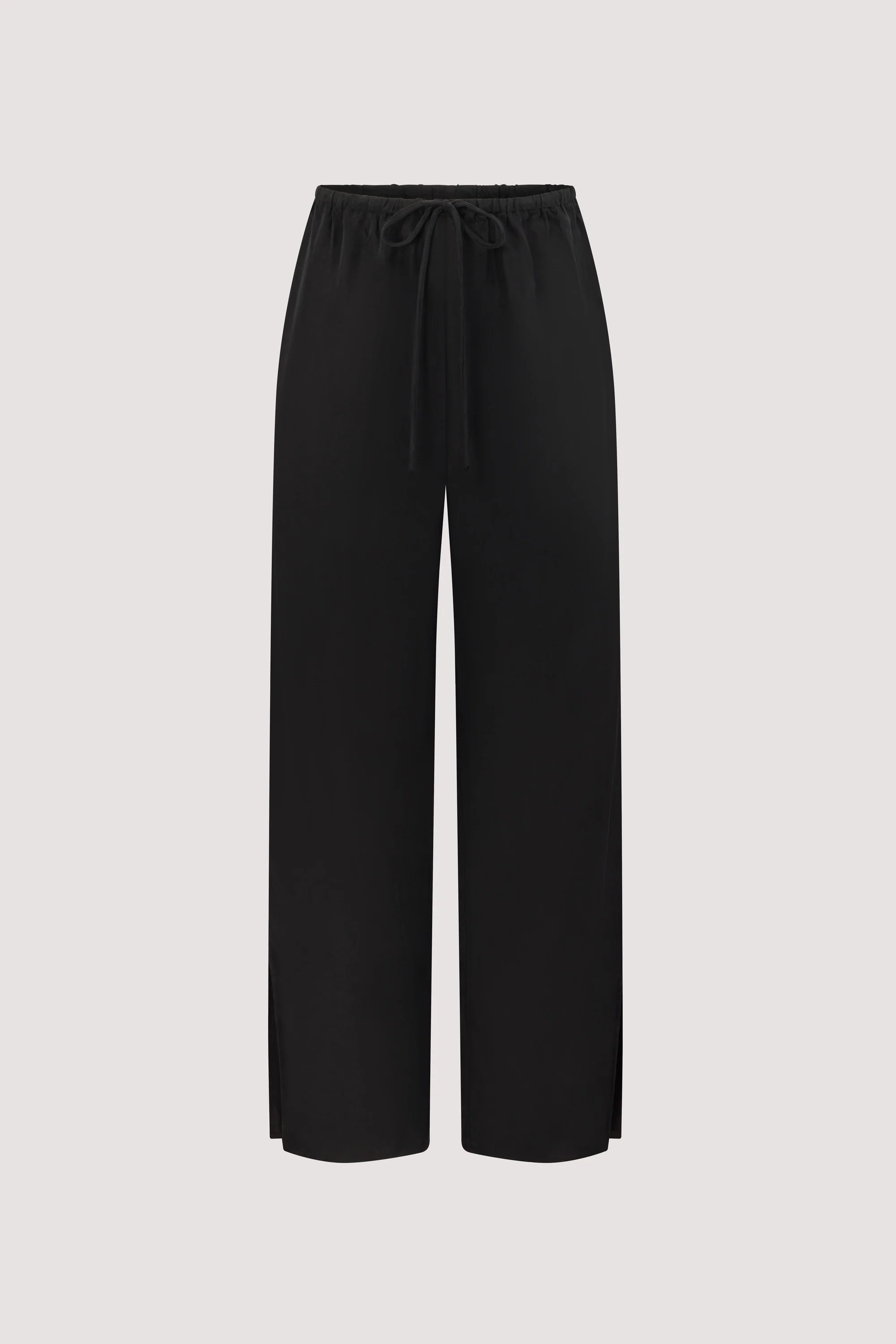 XENA BLACK CUPRO SIDE SPLIT PANT - Image 8