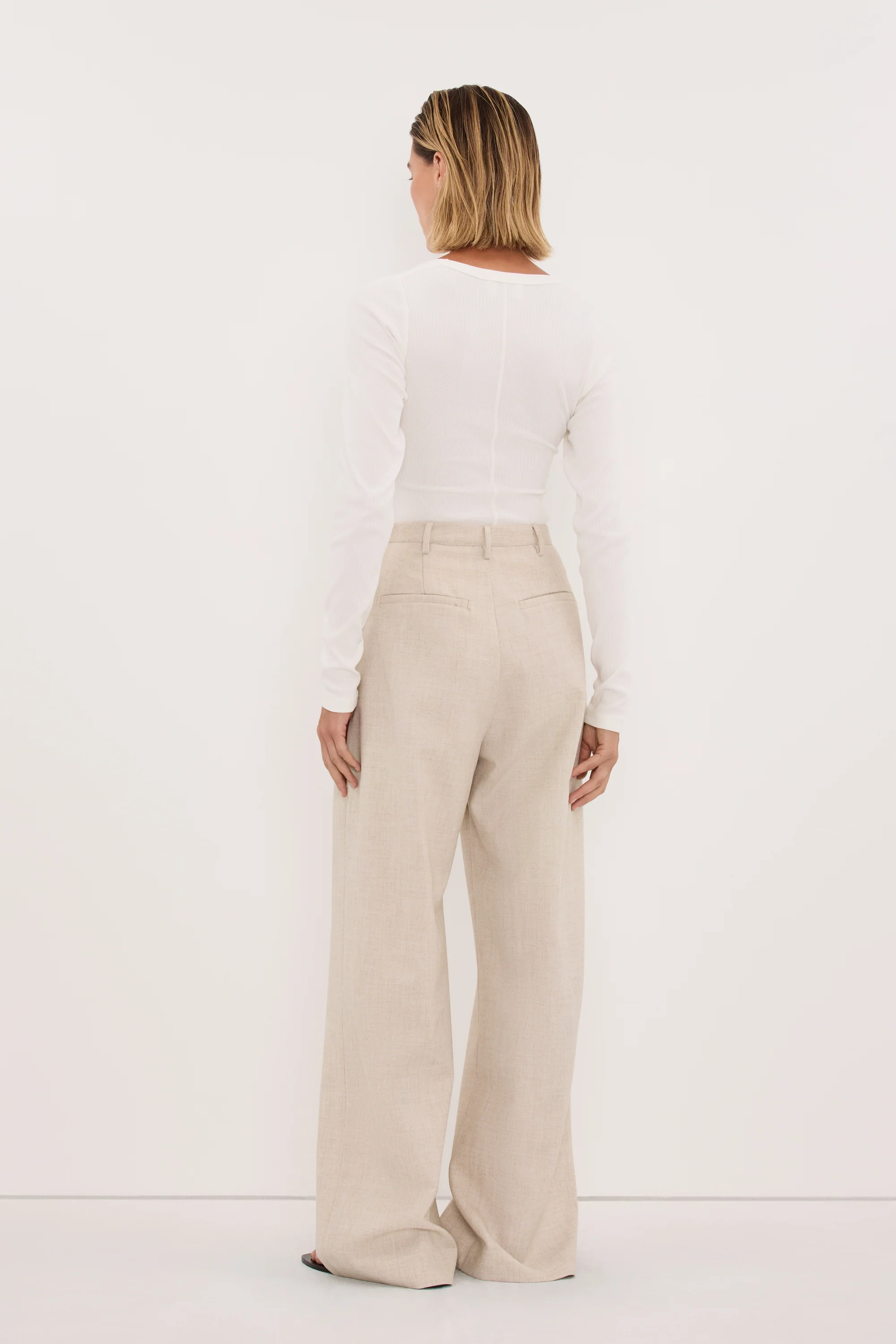 YASMIN OFF WHITE LONG SLEEVE KNIT TOP - Image 4
