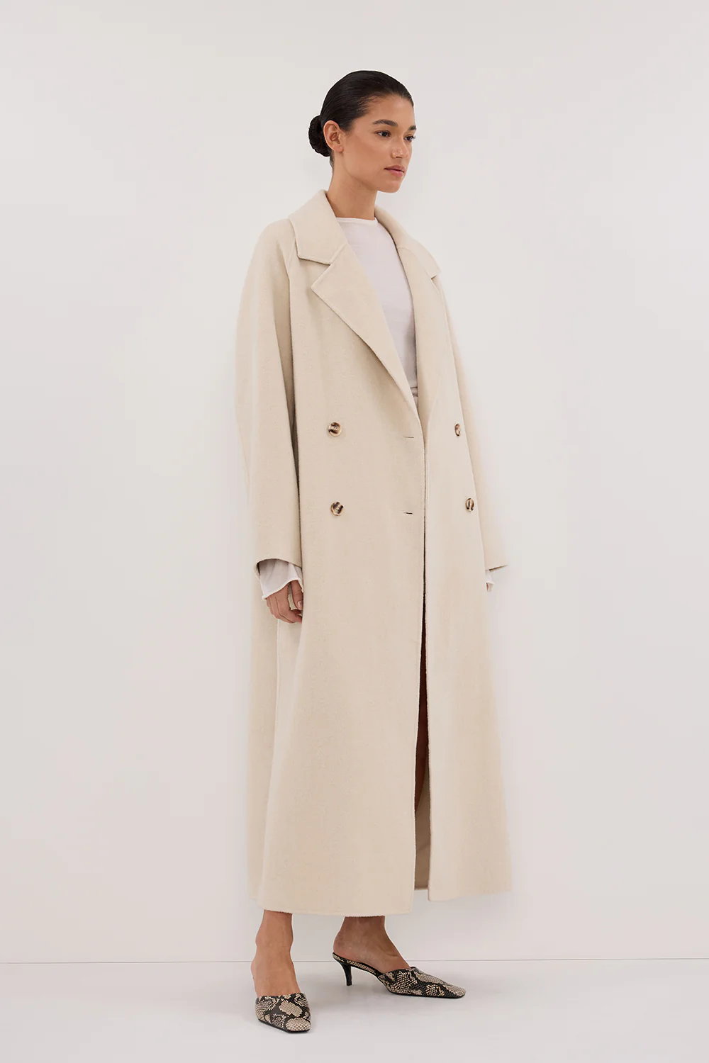 YORK BONE OVERSIZED WOOL COAT - Image 3