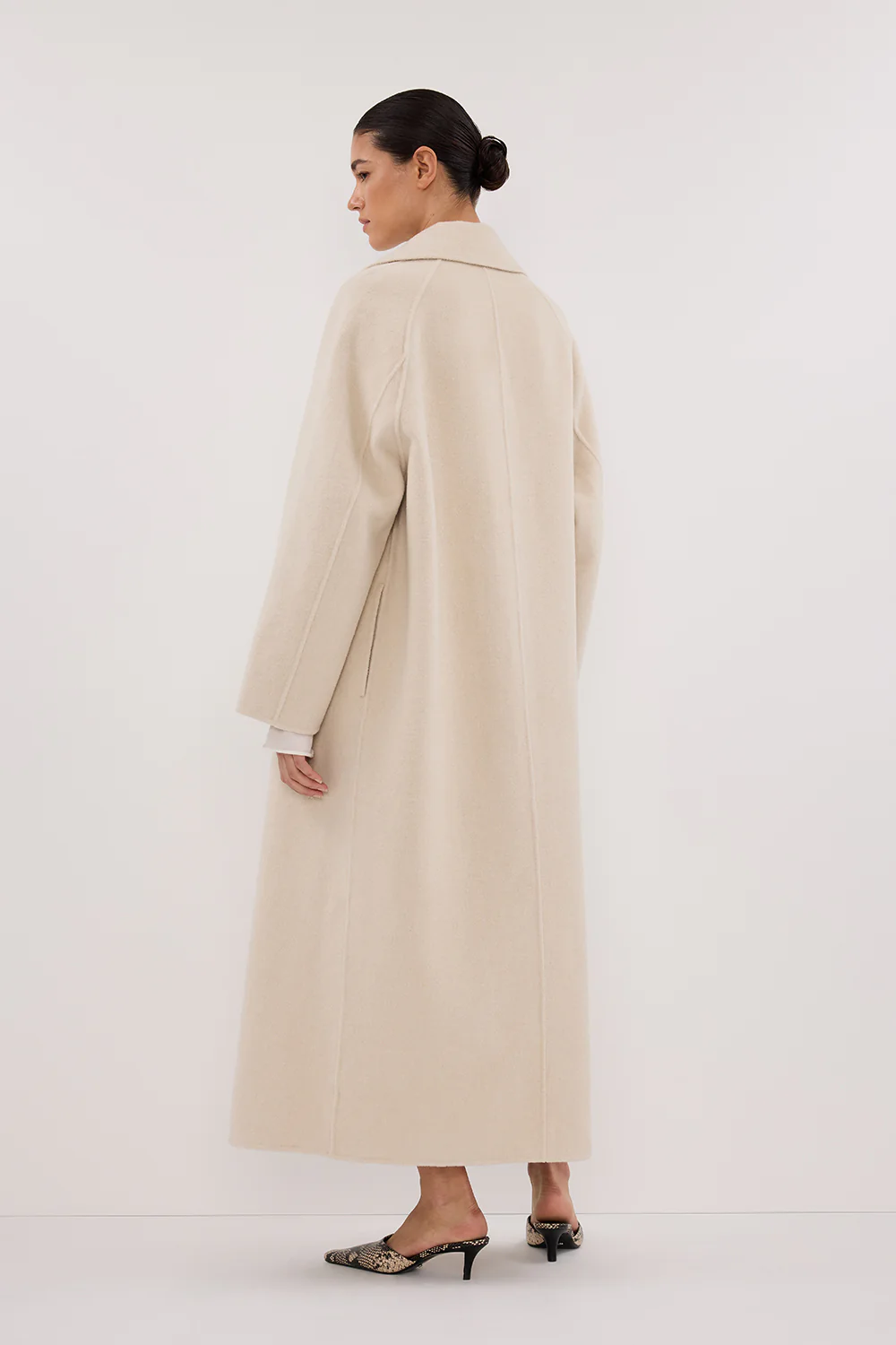 YORK BONE OVERSIZED WOOL COAT - Image 4