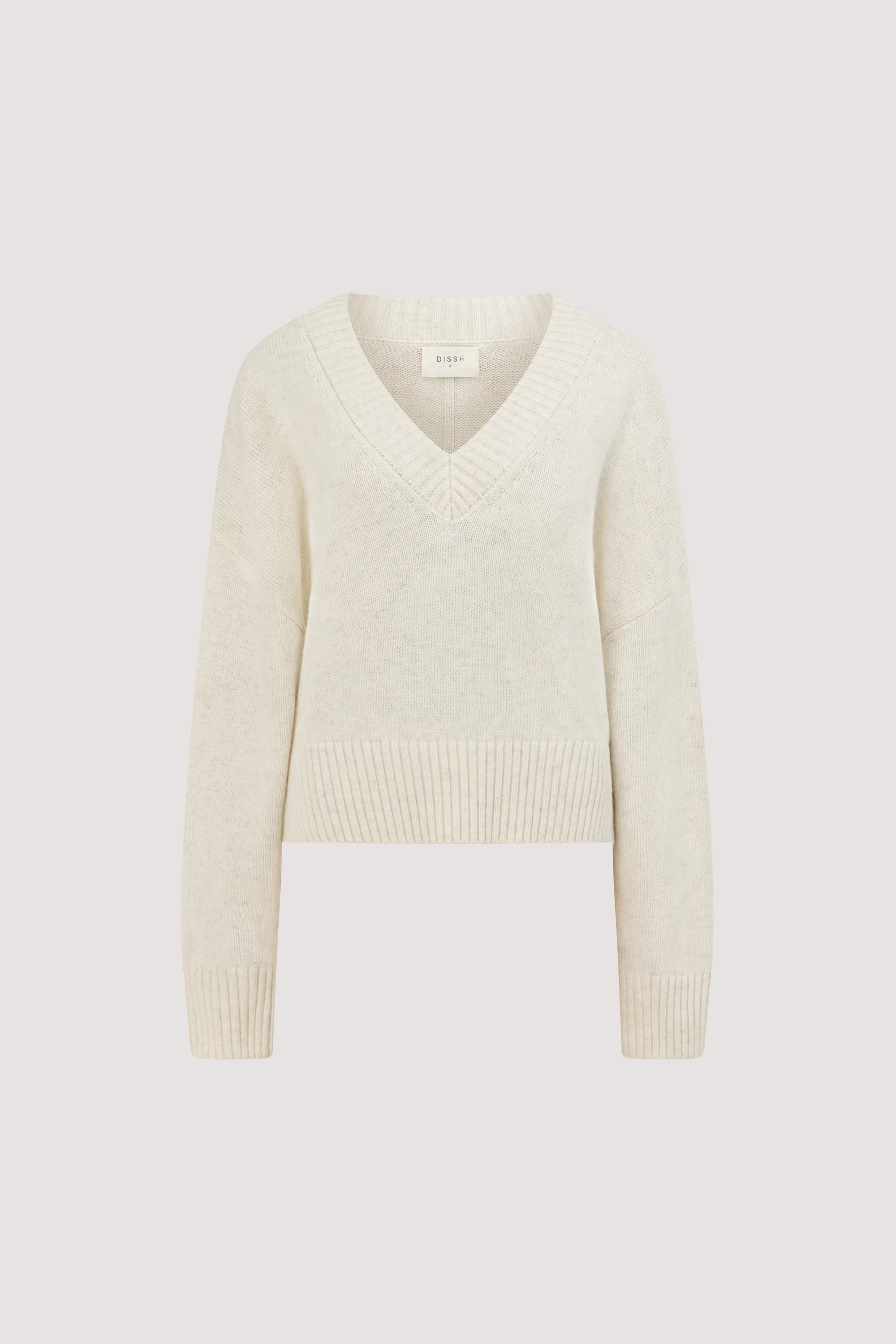 ZELLA IVORY V NECK KNIT JUMPER - Image 6